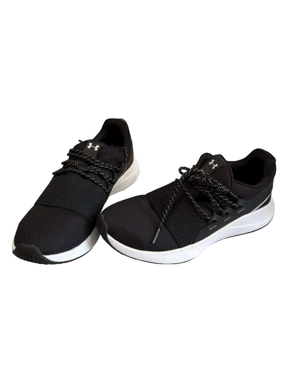 Under Armour Women’s 9.5 Charged Breathe Lace Black Running Training Shoes - Picture 2 of 10